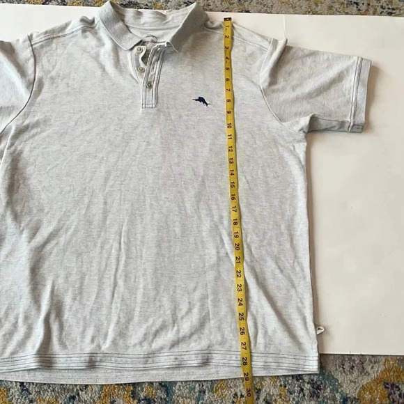 Tommy Bahama short sleeved polo shirt Light gray Men’s size XL Preppy - Picture 7 of 11
